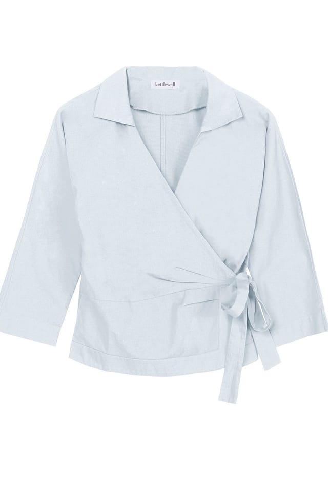 Kettlewell Kettlewell Women's Mayfair Wrap Shirt in Light Blue - 2