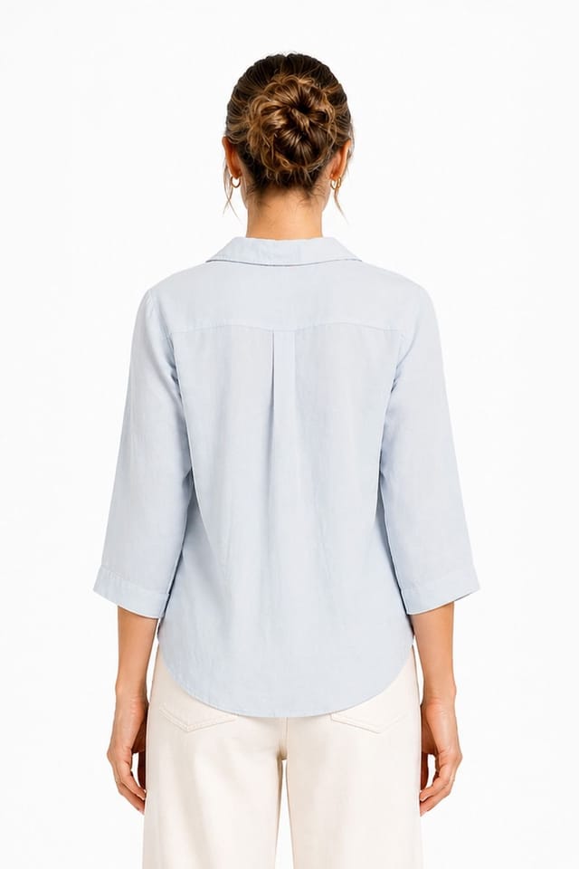 Kettlewell Kettlewell Women's Mayfair Wrap Shirt in Light Blue - 3
