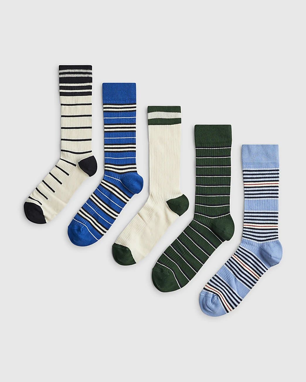 River Island Mens River Island Multi Colour Stripe Pack Of 5 Socks