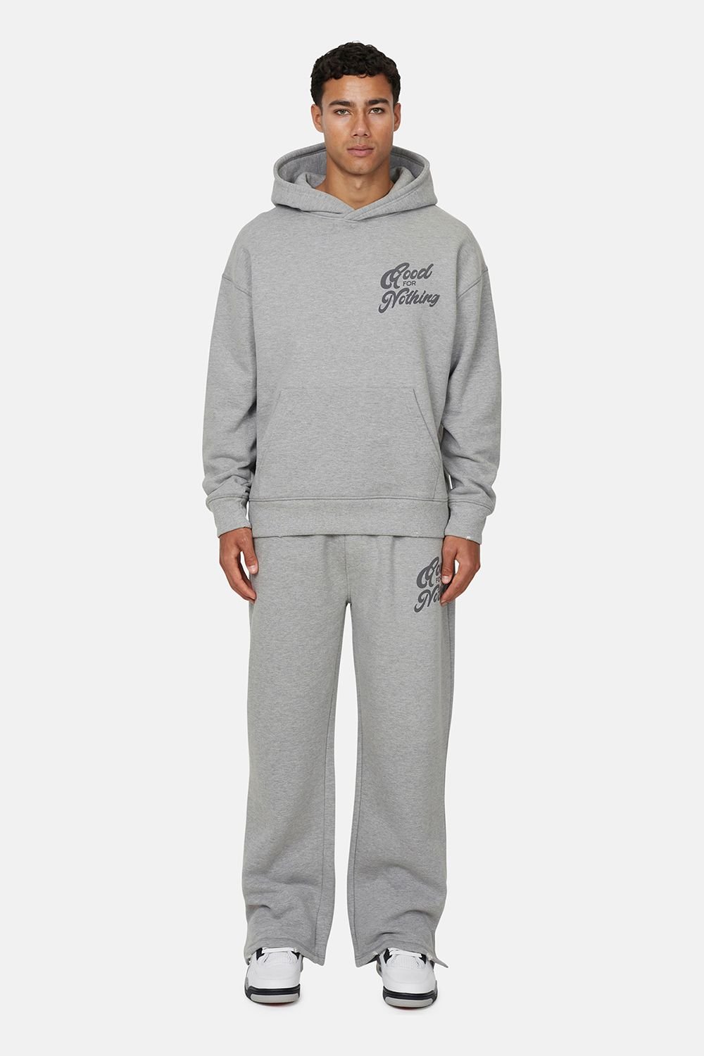 Good For Nothing Good For Nothing Men's Relaxed Hoodie in Grey - 2