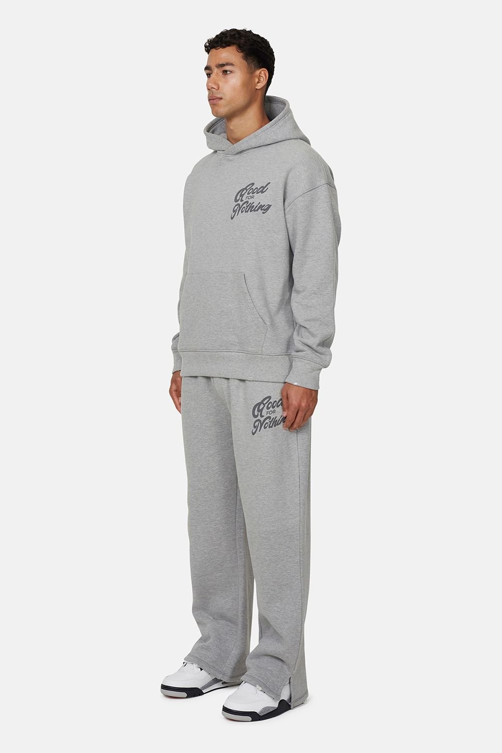 Good For Nothing Good For Nothing Men's Relaxed Hoodie in Grey - 4