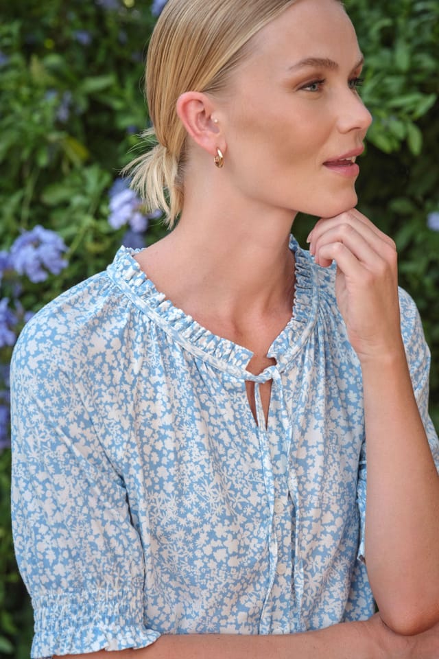 Pure Collection Pure Collection Women's Soft Touch Jersey Shirt in Pale Blue - 2
