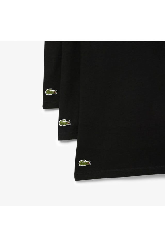 Lacoste Lacoste Men's 3 Pack Cotton Crew Neck T-Shirts Black - 2