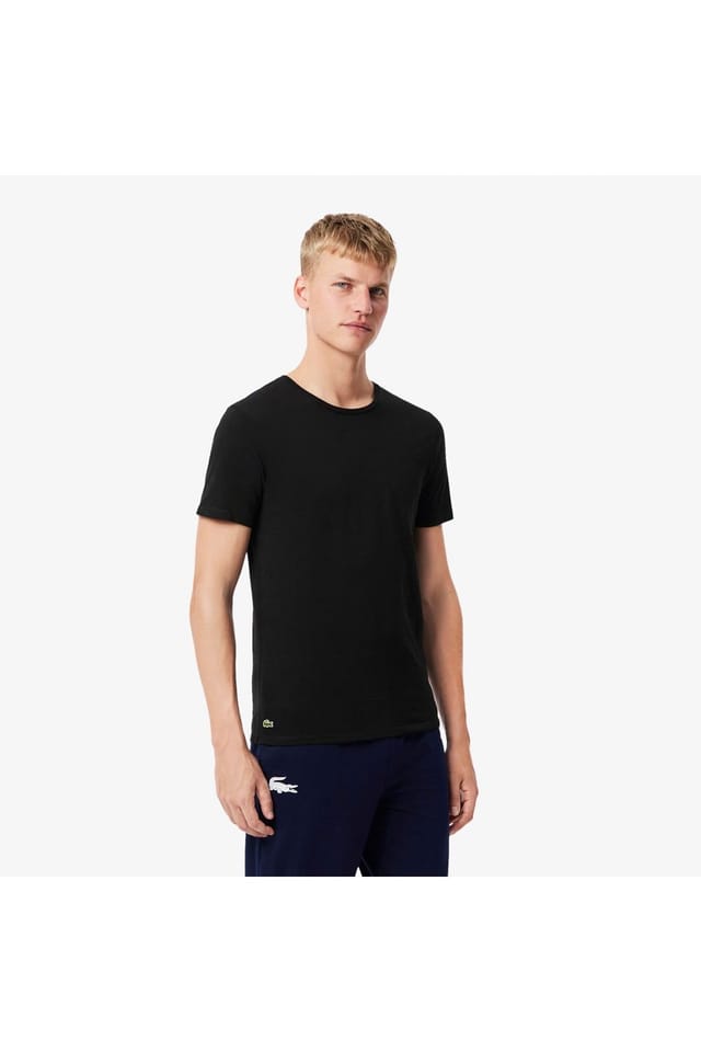 Lacoste Lacoste Men's 3 Pack Cotton Crew Neck T-Shirts Black - 3