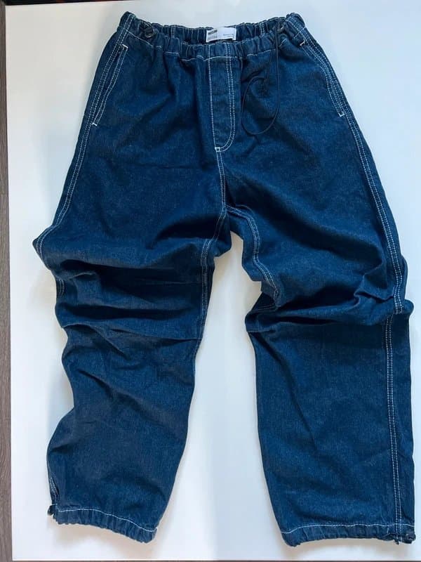 Bershka Bershka Denim Jogger Pants / Size M / Dark Blue / Elastic Waist & Cuffs / Relaxed Fit