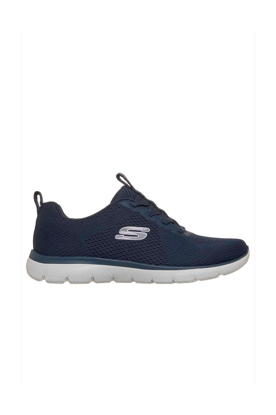 Skechers Skechers Women's Summits Engineered Mesh Flat Bungee Slip-On W/ Memory Foam Navy