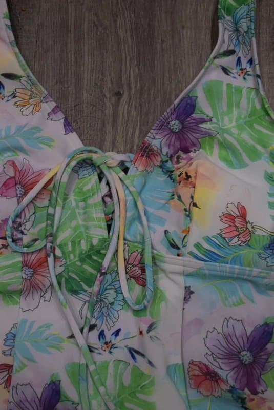 ASOS ASOS Flutter Floral print Tie lace swimsuit size 8 F Cup    k9