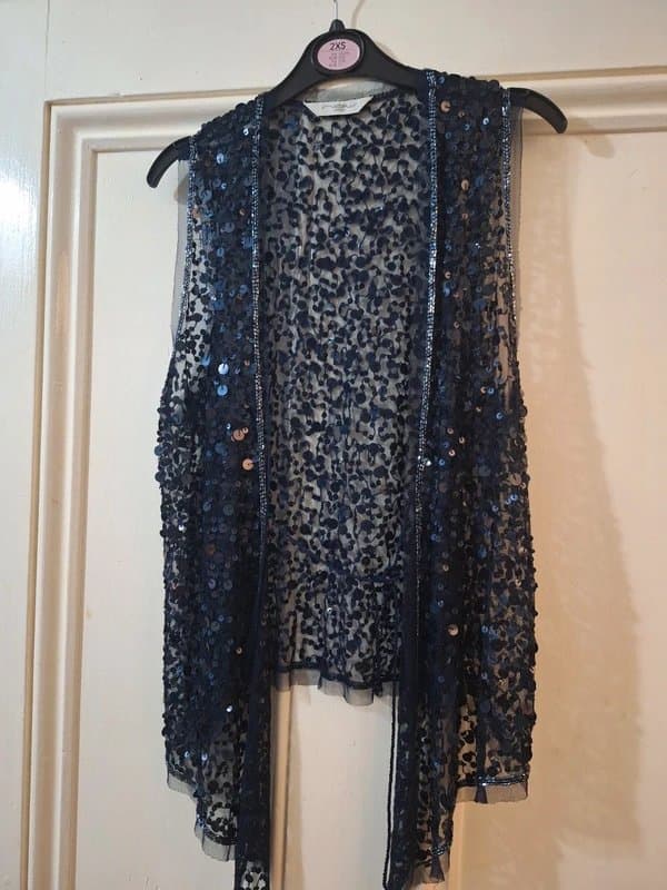 New Look New Look luxury sequin embellished mesh vest