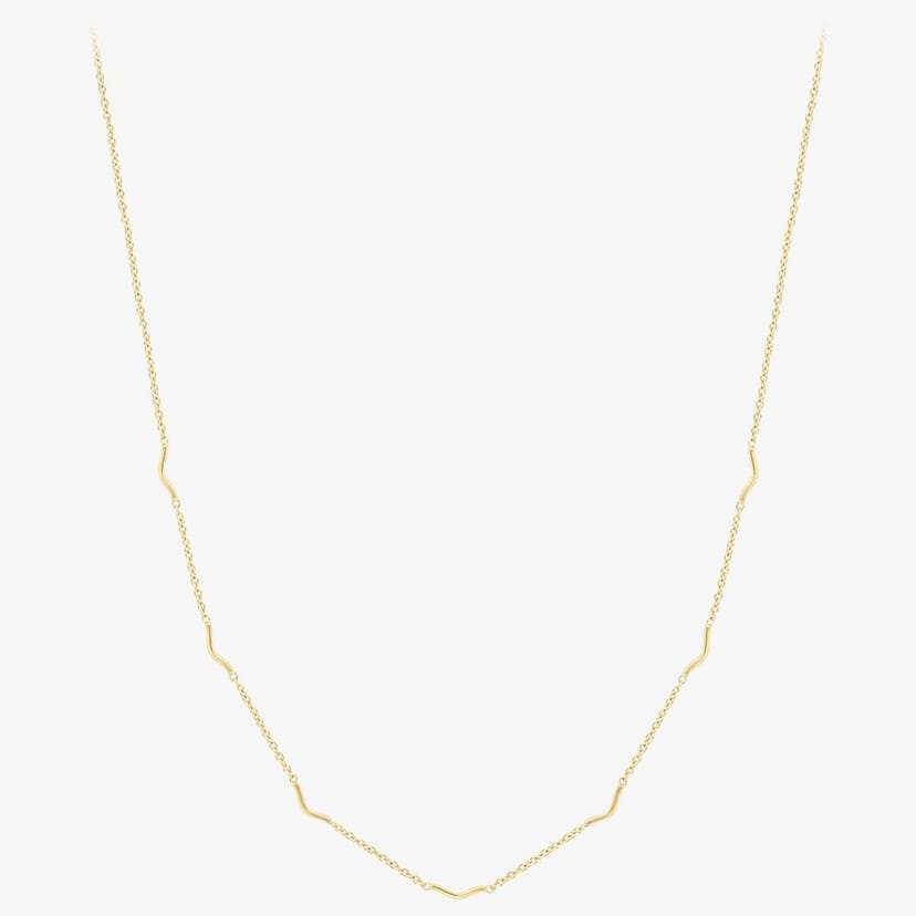 T.H.Baker T.H.Baker Women's 9ct Gold 18 Inch Multi V Bar Chain 111125127467 - 1