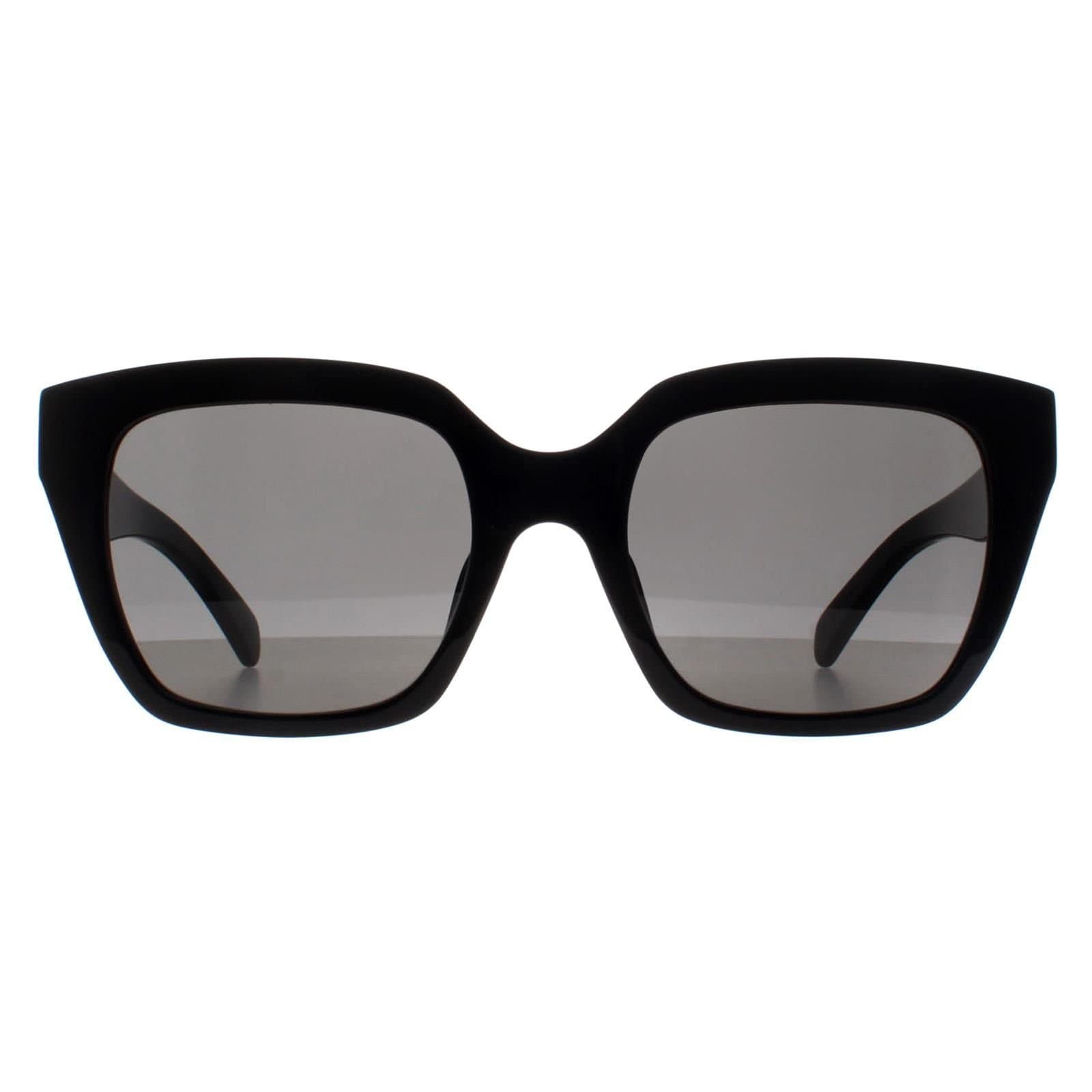 Celine Celine Women's Square Shiny Black Smoke Grey Monochroms CL40198F