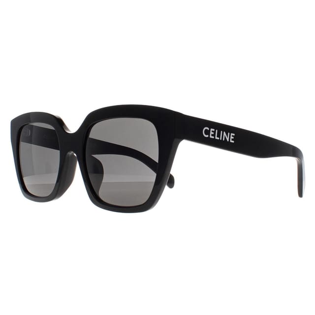 Celine Celine Women's Square Shiny Black Smoke Grey Monochroms CL40198F - 2