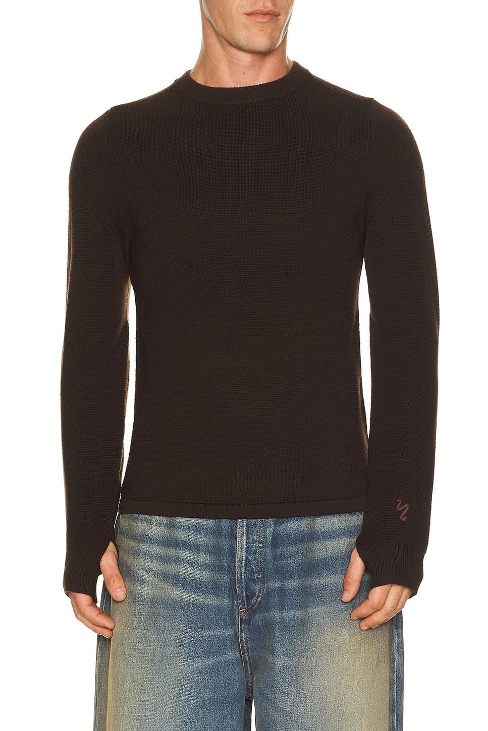 revolve Revolve Dark Chocolate Knit Baselayer Top
