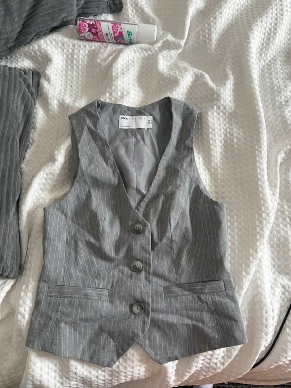 ASOS ASOS waistcoat grey striped