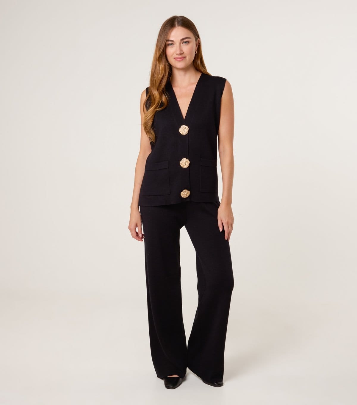 Blue Vanilla Black Waistcoat and Trousers Set