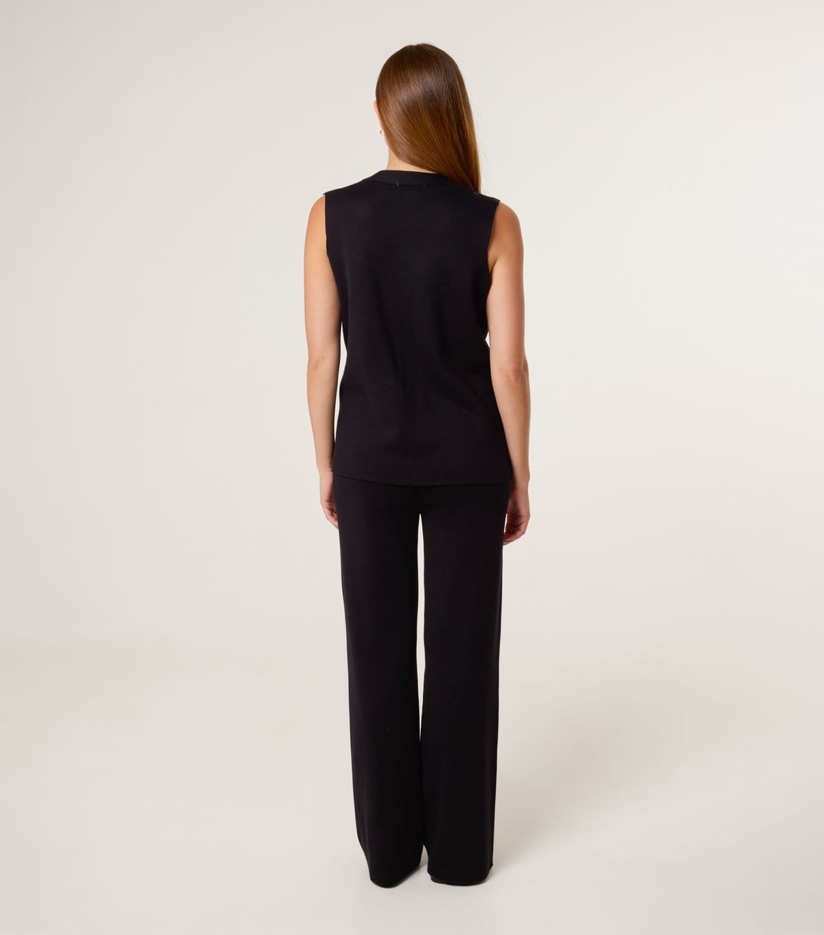 Blue Vanilla Women's Black Waistcoat and Trousers Two Piece Set Blue Vanilla New Look - 4
