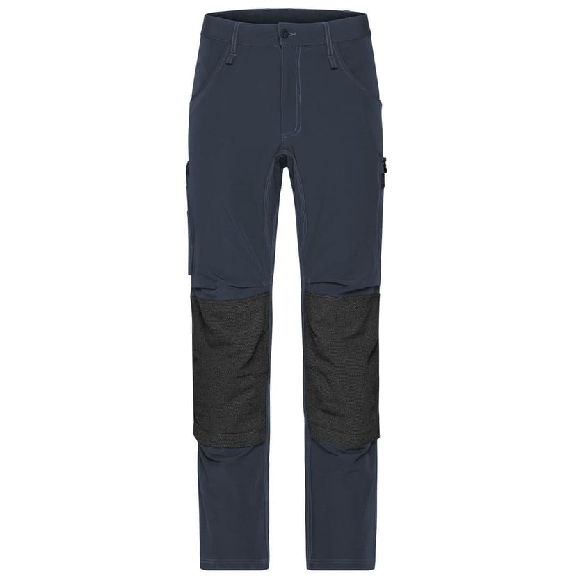 James and Nicholson James and Nicholson Men's 4 Way Stretch Slim Work Trousers in Navy - 1