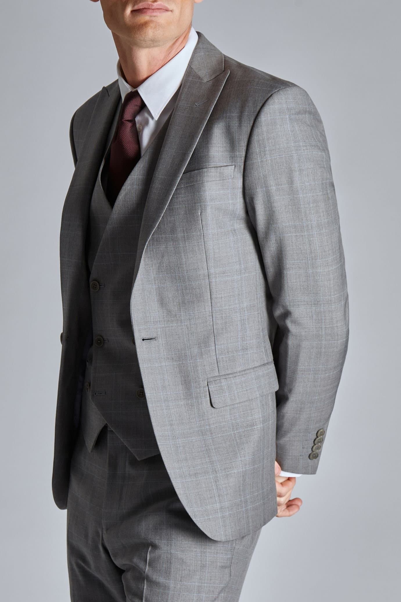 Ted Baker Ted Baker Men's Indus Check Slim Jacket in Grey