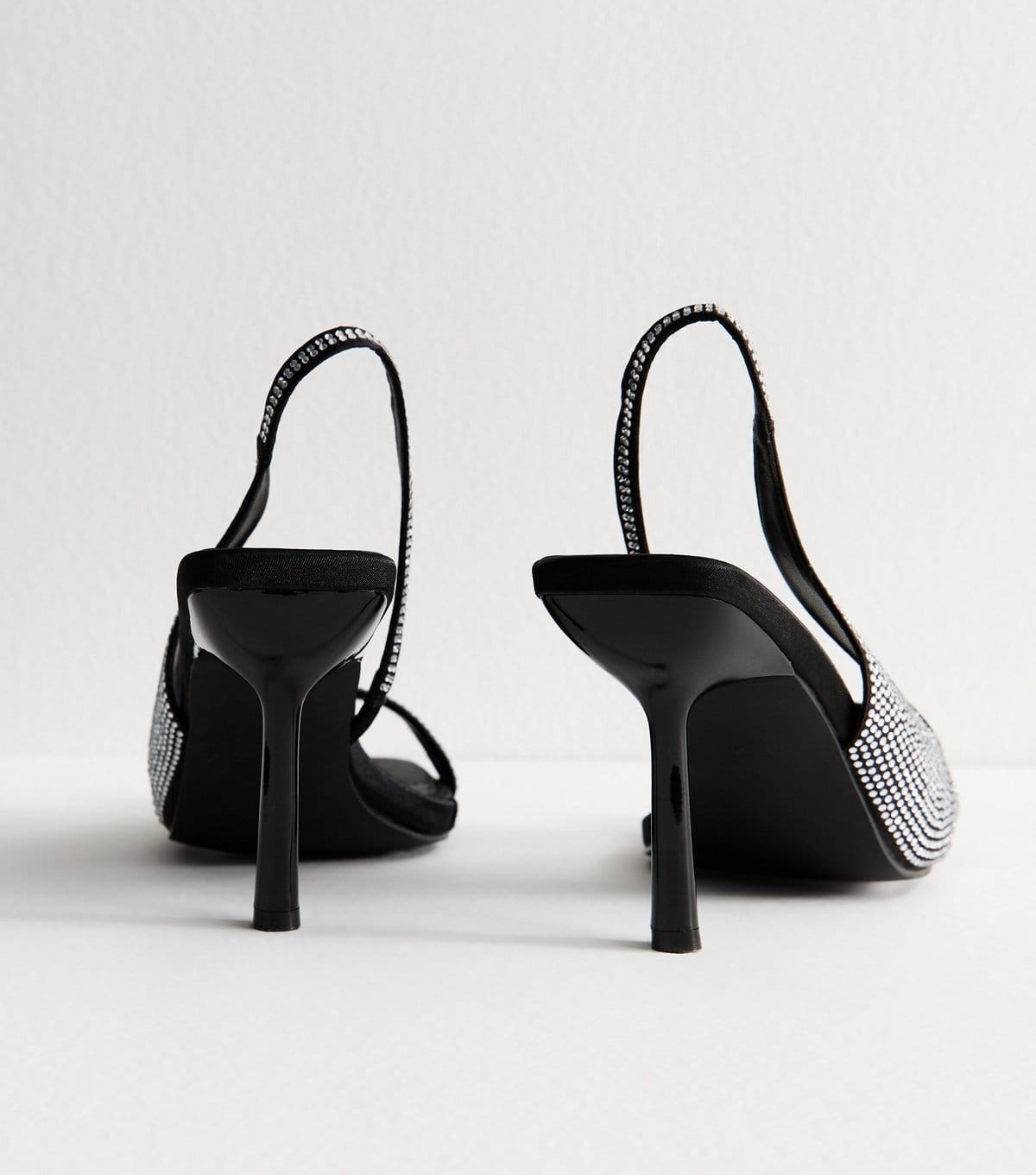 Public Desire Women's Black Downtown Gem Embellished Sandals Public Desire New Look - 4