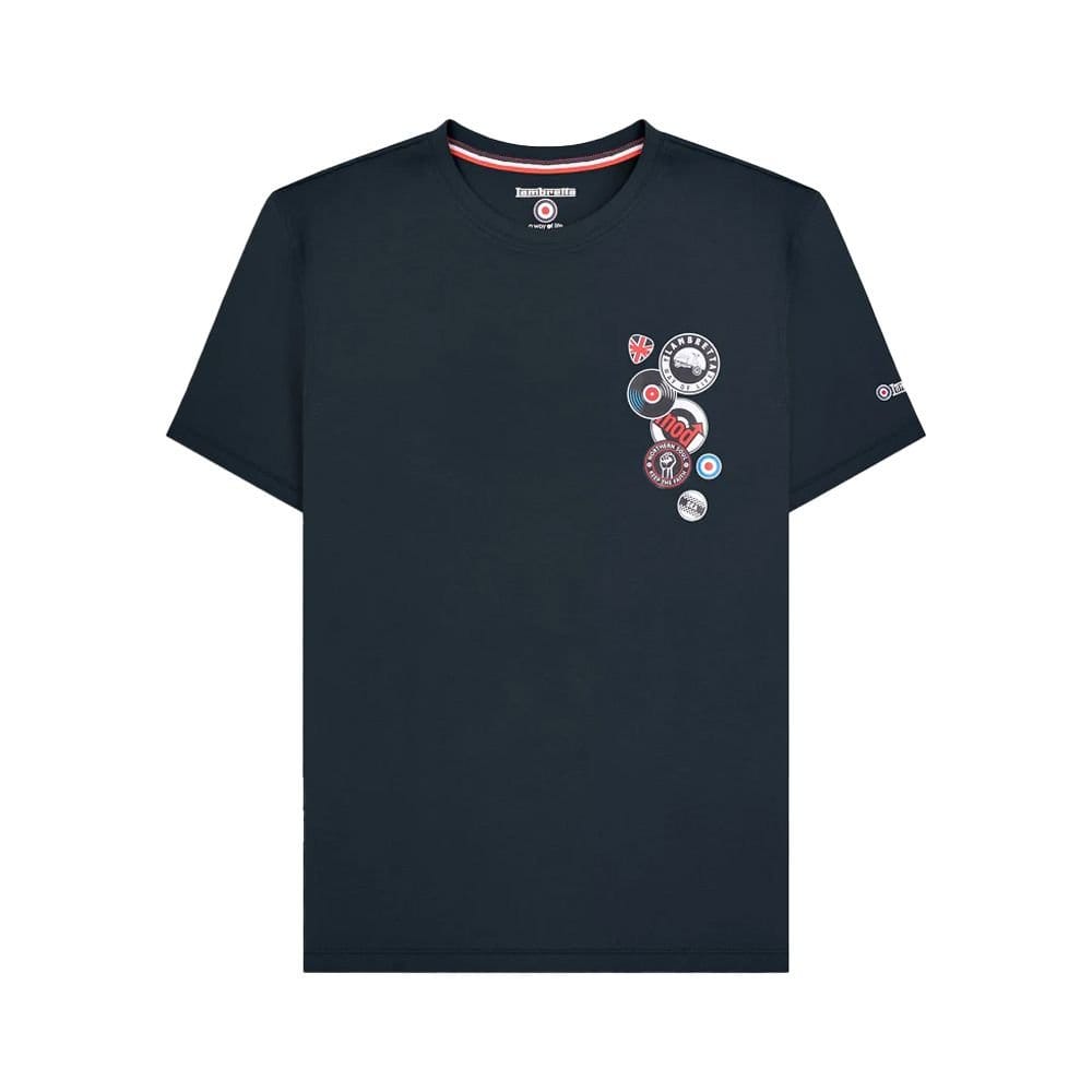 Lambretta Lambretta Men's Badge Big & Tall T-Shirt in Navy - 1