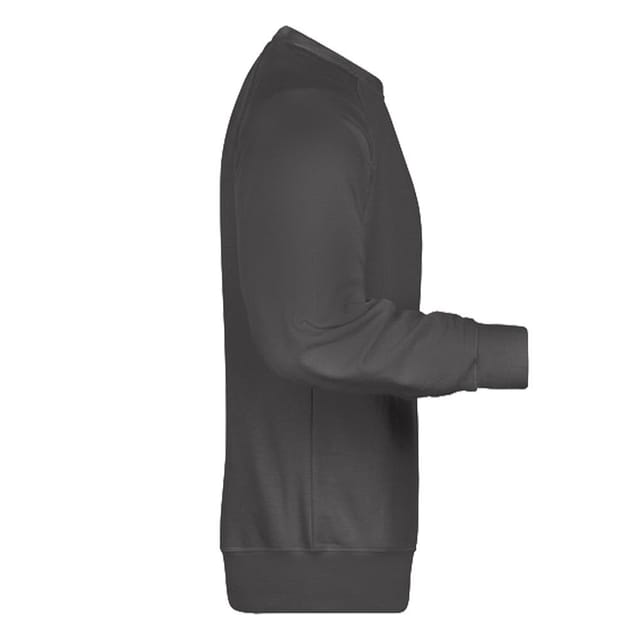 James and Nicholson James and Nicholson Men's Plain Sweatshirt in Dark Grey - 3