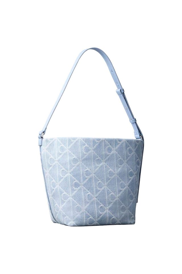 Calvin Klein Calvin Klein Women's Emblem Aop Denim Bucket Light Wash in Blue - 2