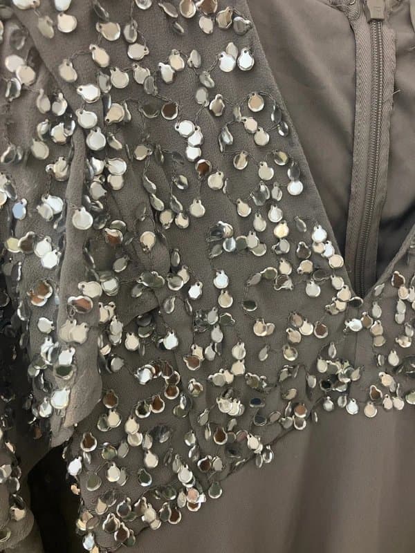 ASOS £120 ASOS sequin cape occasion party event wedding embellished mini shift plunge v neck dress 12