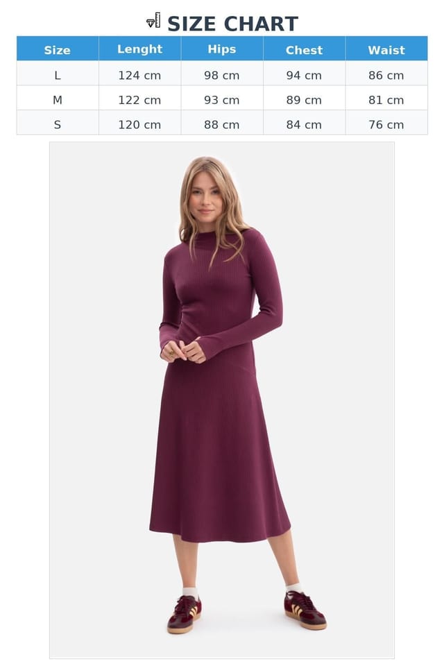 Love Lace Love Lace Women's Ribbed Midi Shirt Collar Dress Thumb Cuffs in Violet - 3