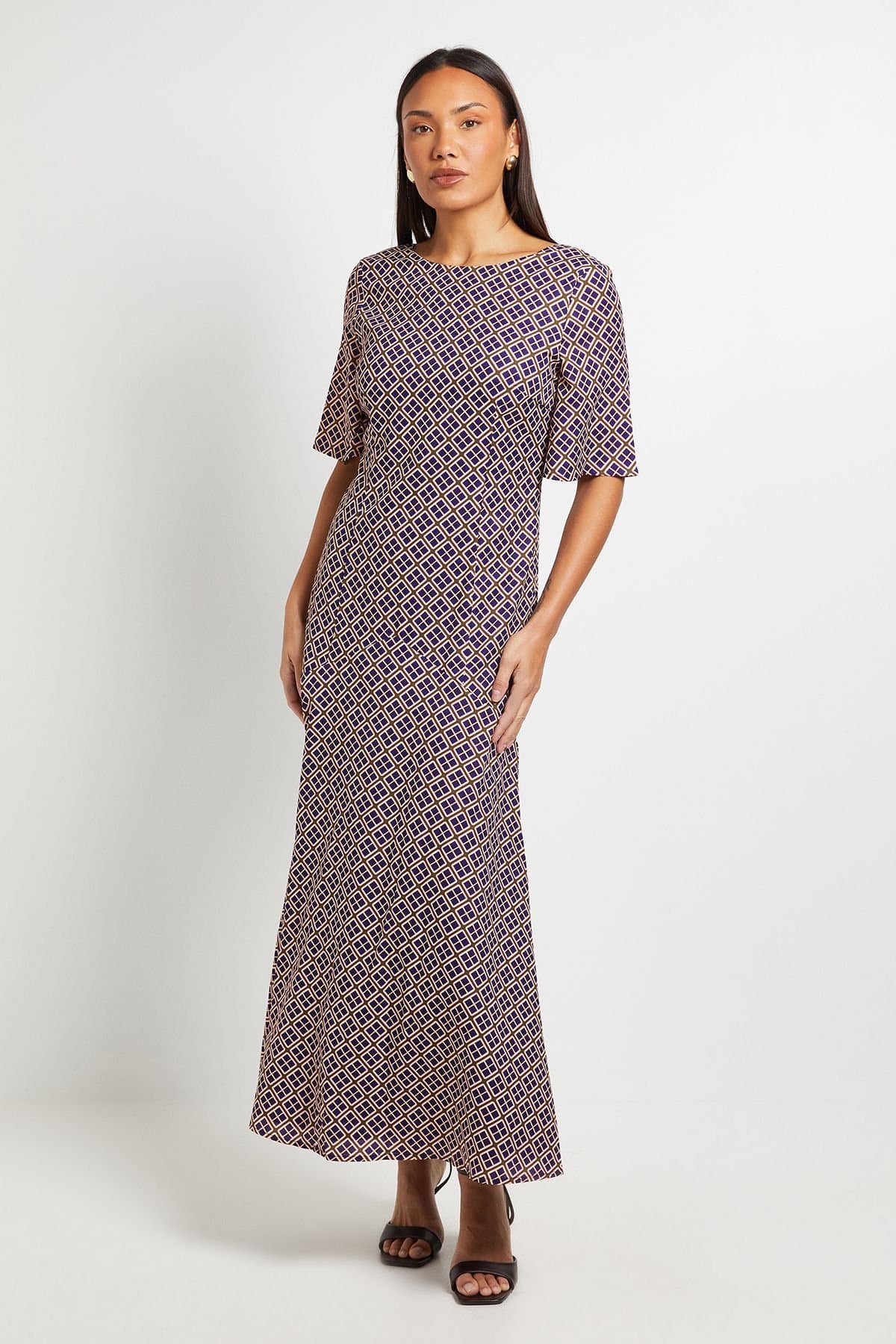 Principles Principles Women's Geo Maxi Dress in Blue