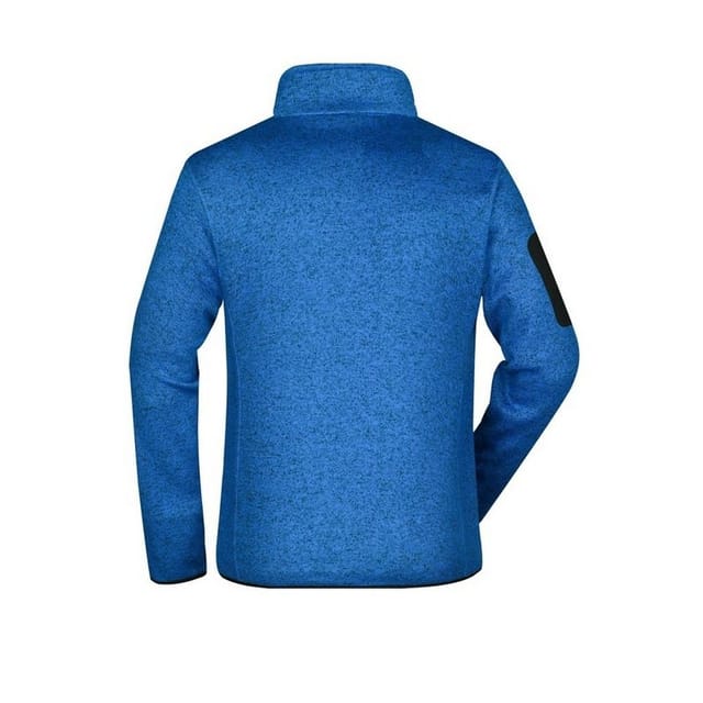 James and Nicholson James and Nicholson Men's Knitted Fleece Jacket in Royal - 2