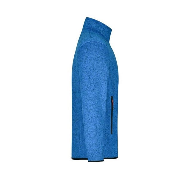 James and Nicholson James and Nicholson Men's Knitted Fleece Jacket in Royal - 3