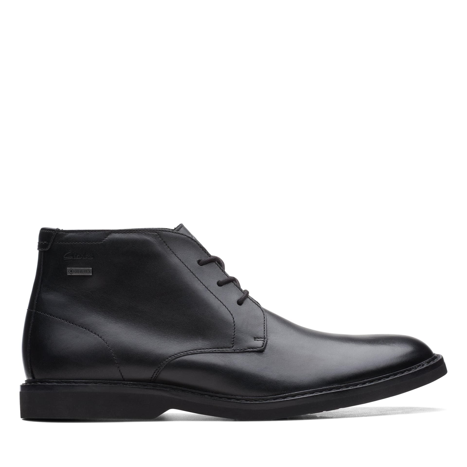 Clarks Clarks Men's Atticus LT Hi GORE-TEX Black Leather Ankle Boots, Lace Up