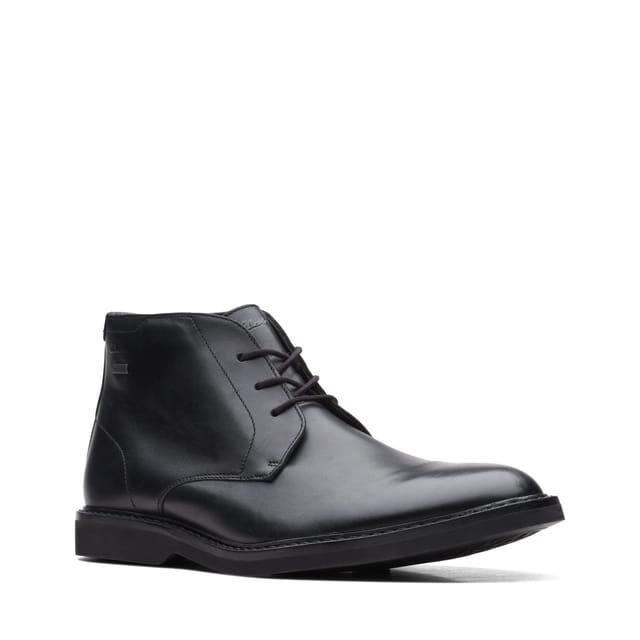 Clarks Clarks Men's Atticus LT Hi GORE-TEX Black Leather Ankle Boots, Lace Up - 2