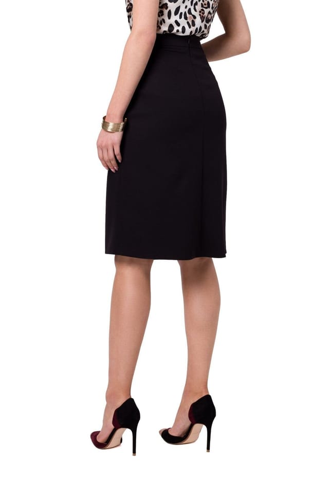 Love Lace Love Lace Women's Classic A Line Double Front Skirt in Black - 3