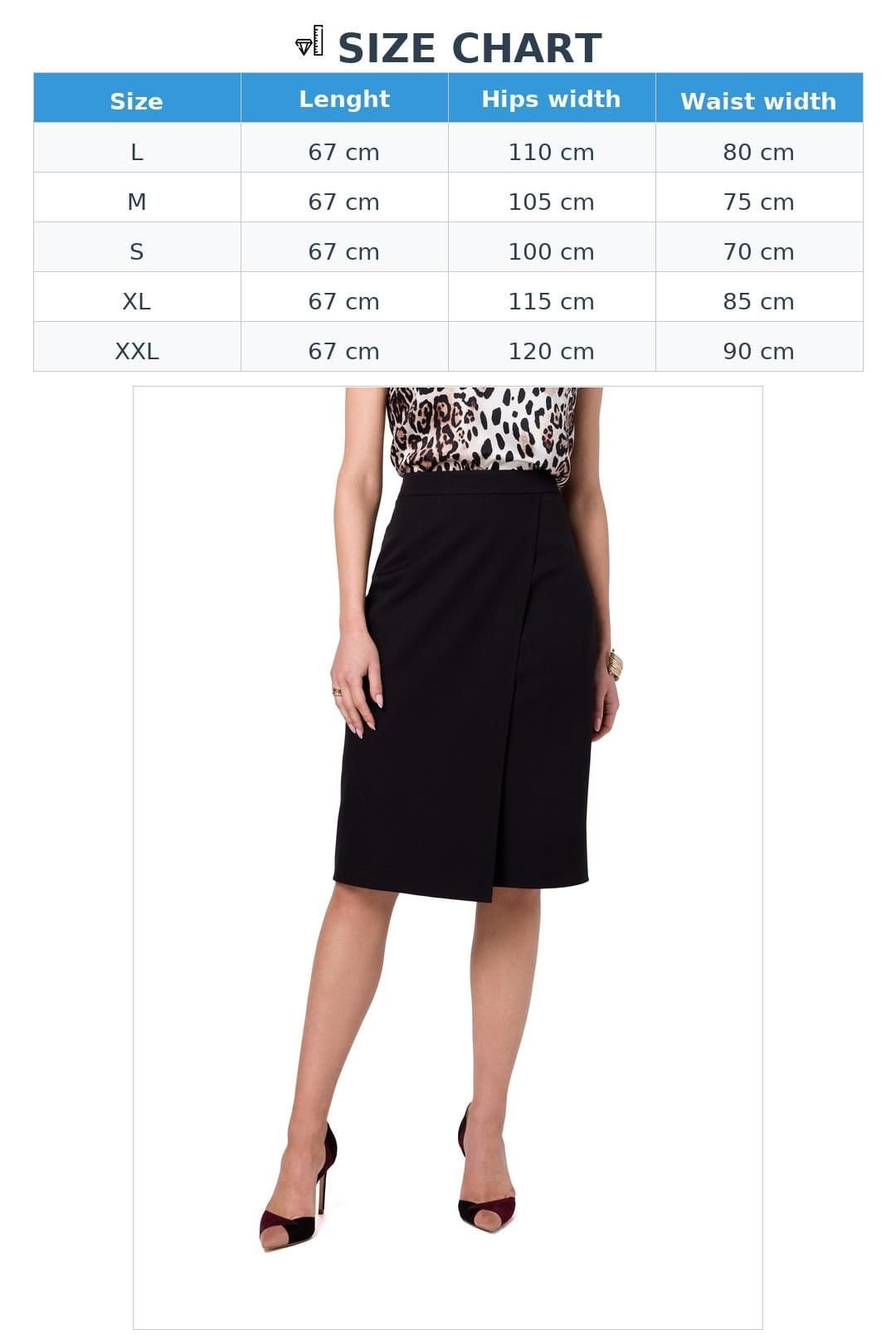 Love Lace Love Lace Women's Classic A Line Double Front Skirt in Black - 4