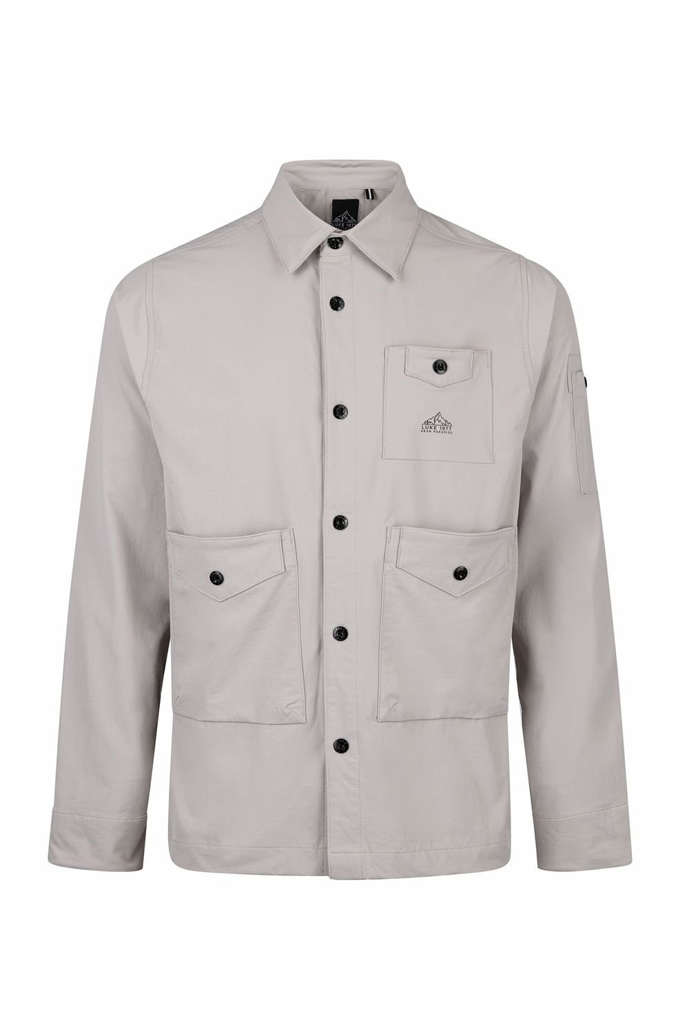 Luke 1977 Luke 1977 Men's Collingford Multi Pocket Shirt in Light Grey - 4