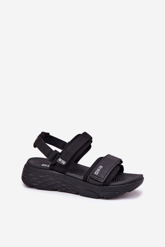 Love Lace Love Lace Women's Big Star Sport Platform Sandals with Double Velcro Strap in Black - 2