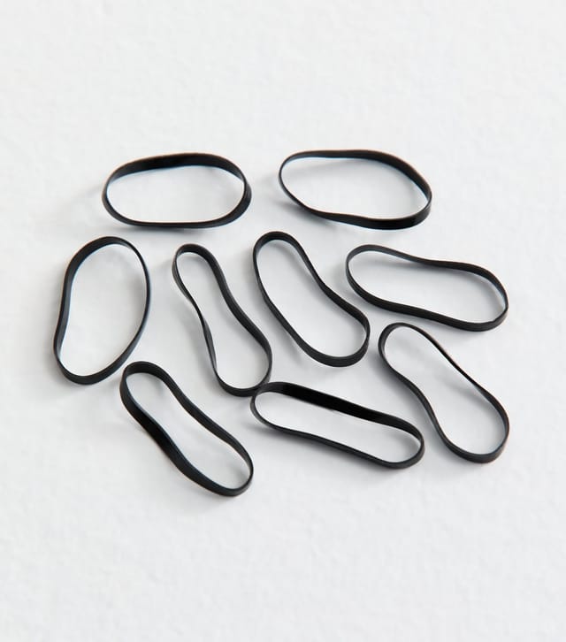 New Look Black Pack of 100 Elastic Hair Bands New Look - 2