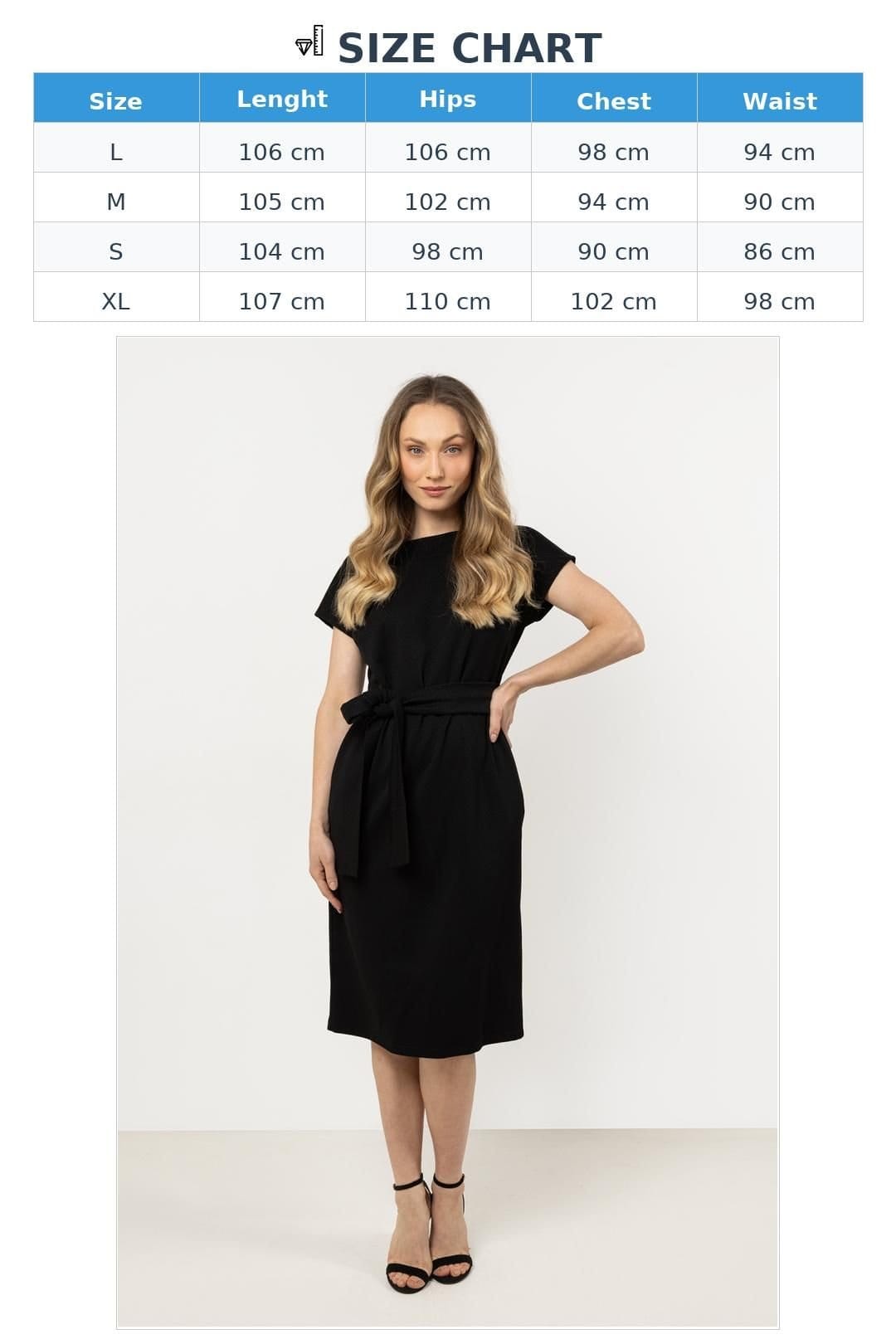 Love Lace Love Lace Women's Awama Tie Waist Short Sleeve Day Dress in Black - 4