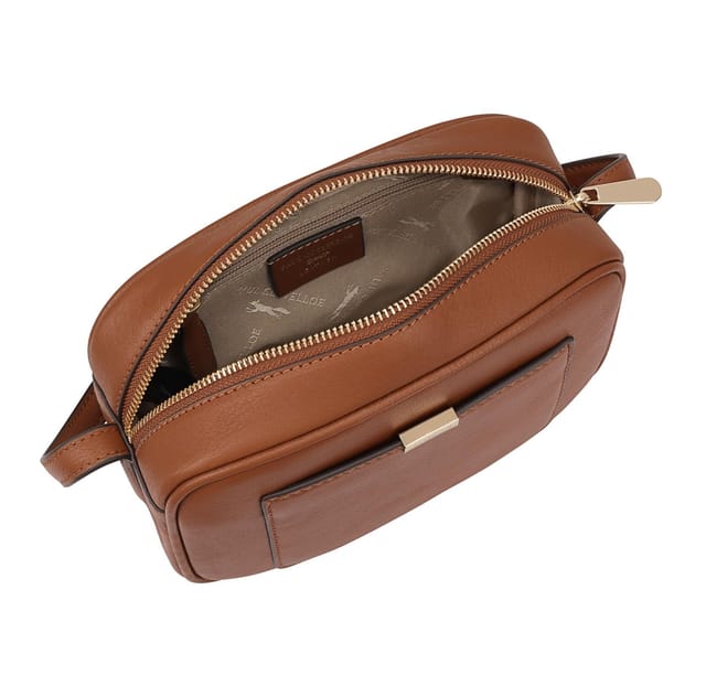 Paul Costelloe Paul Costelloe Women's Sazava Leather Cross Body Bag in Camel - 3