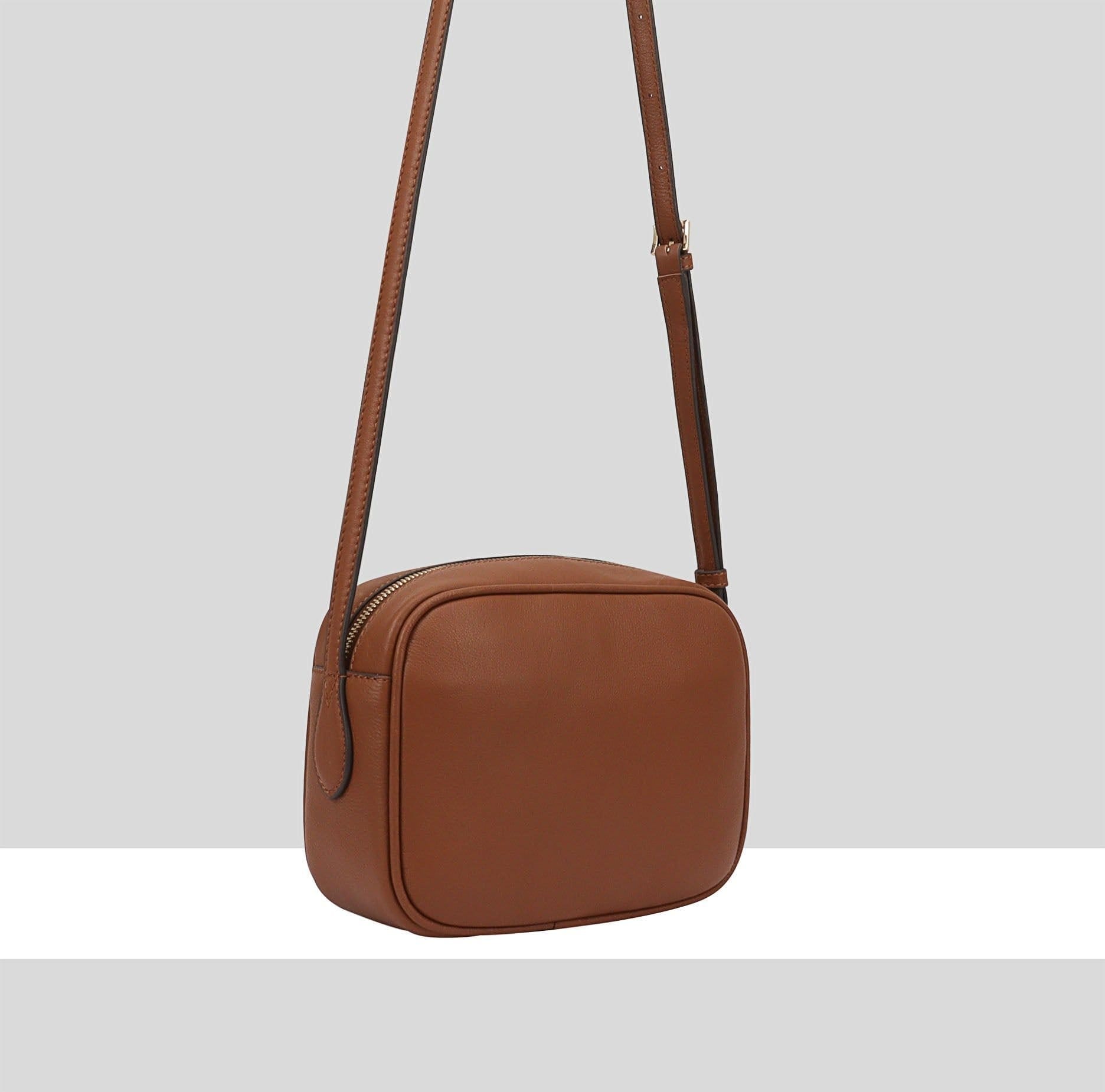 Paul Costelloe Paul Costelloe Women's Sazava Leather Cross Body Bag in Camel - 4