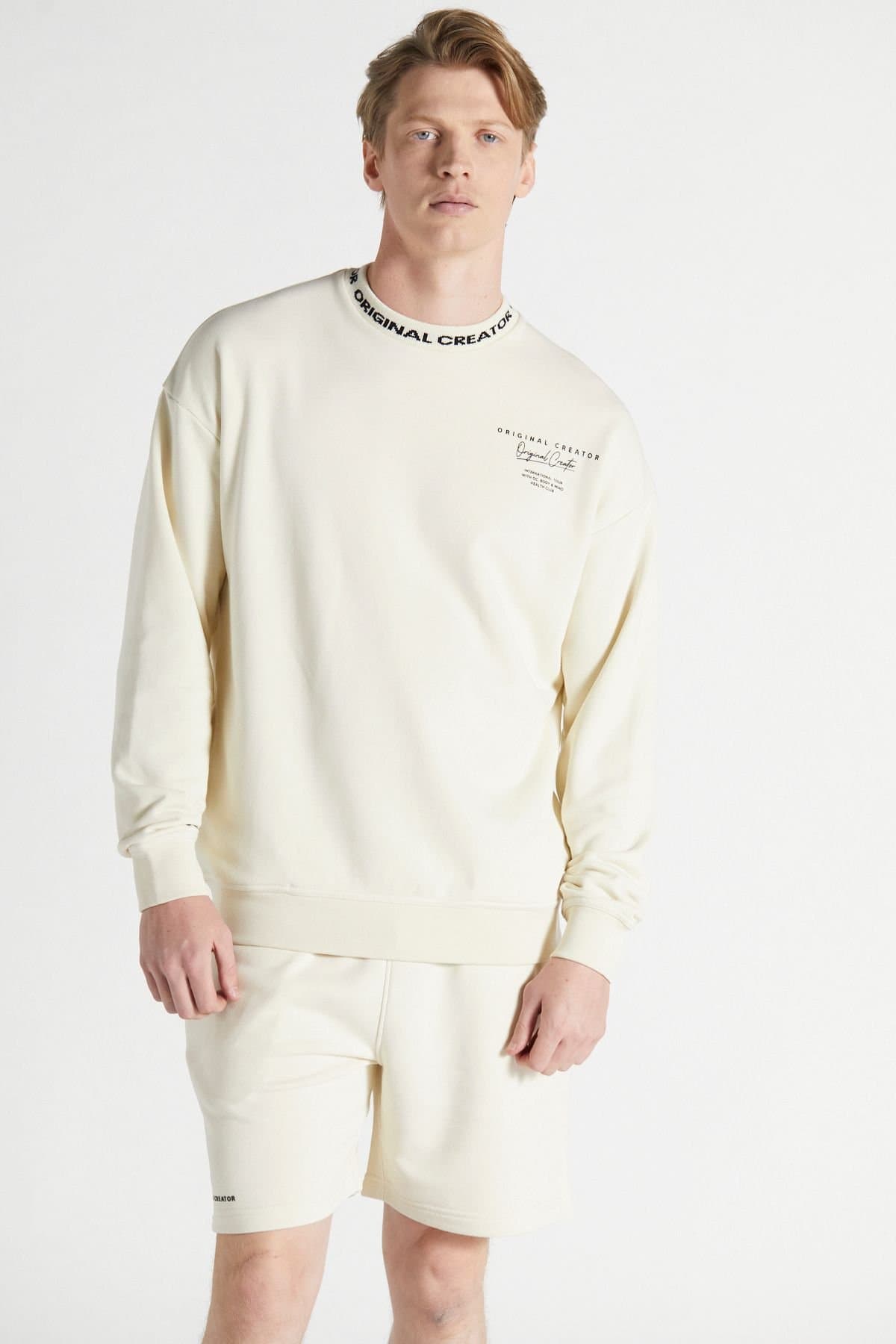 Original Creator Original Creator Men's Tour Sweatshirt in Off-White