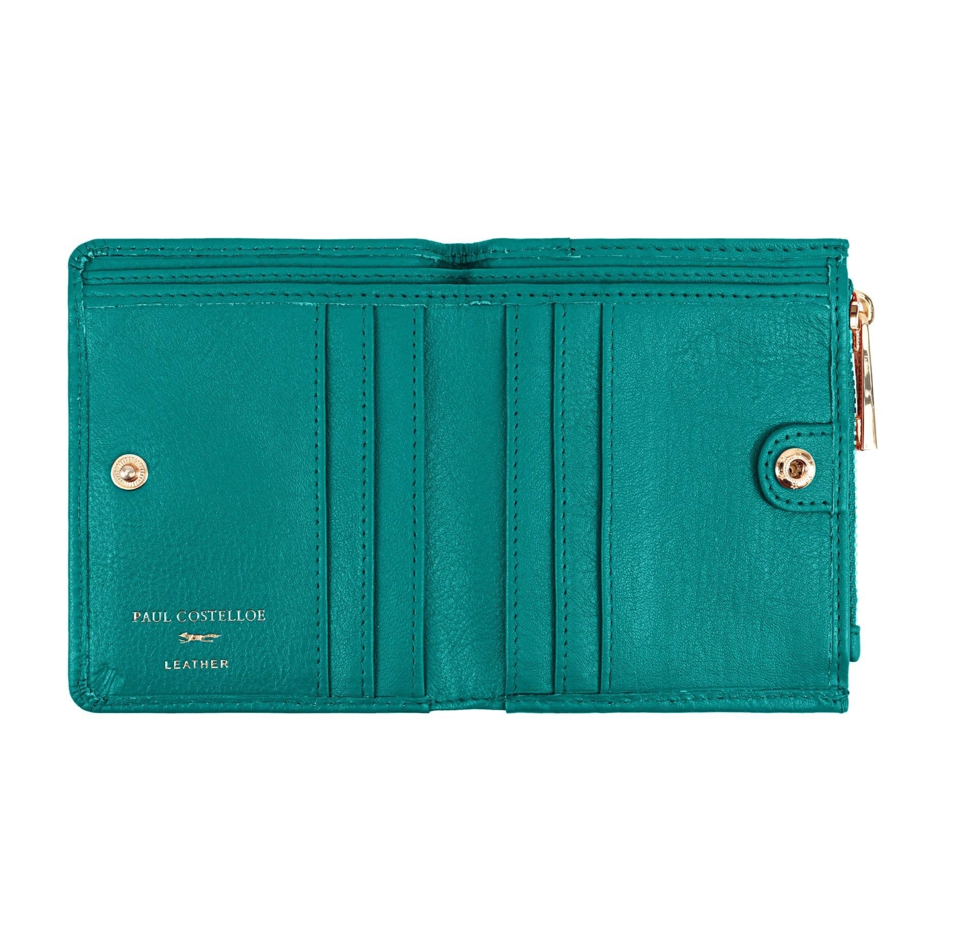 Paul Costelloe Paul Costelloe Women's Boulder Leather Purse in Turquoise - 4