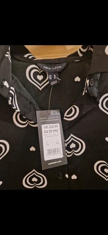 New Look Black silk shirt