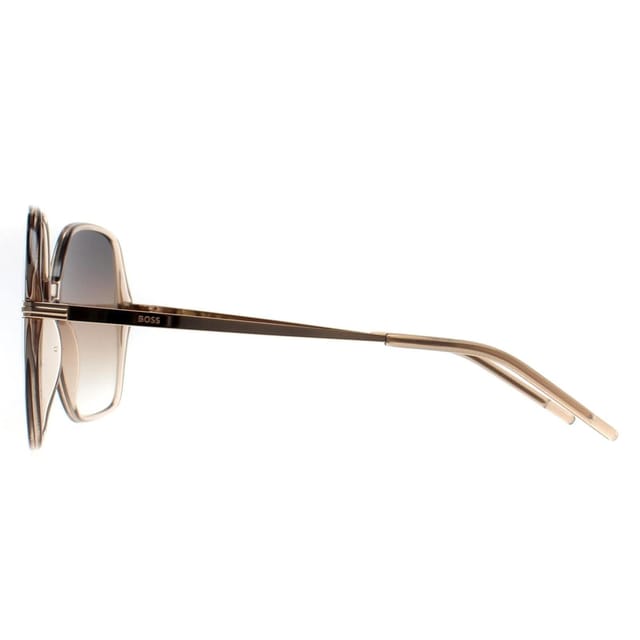 Hugo Boss Hugo Boss Women's Square Transparent Beige Gold Grey Brown Gradient BOSS 1660/S in Clear - 3
