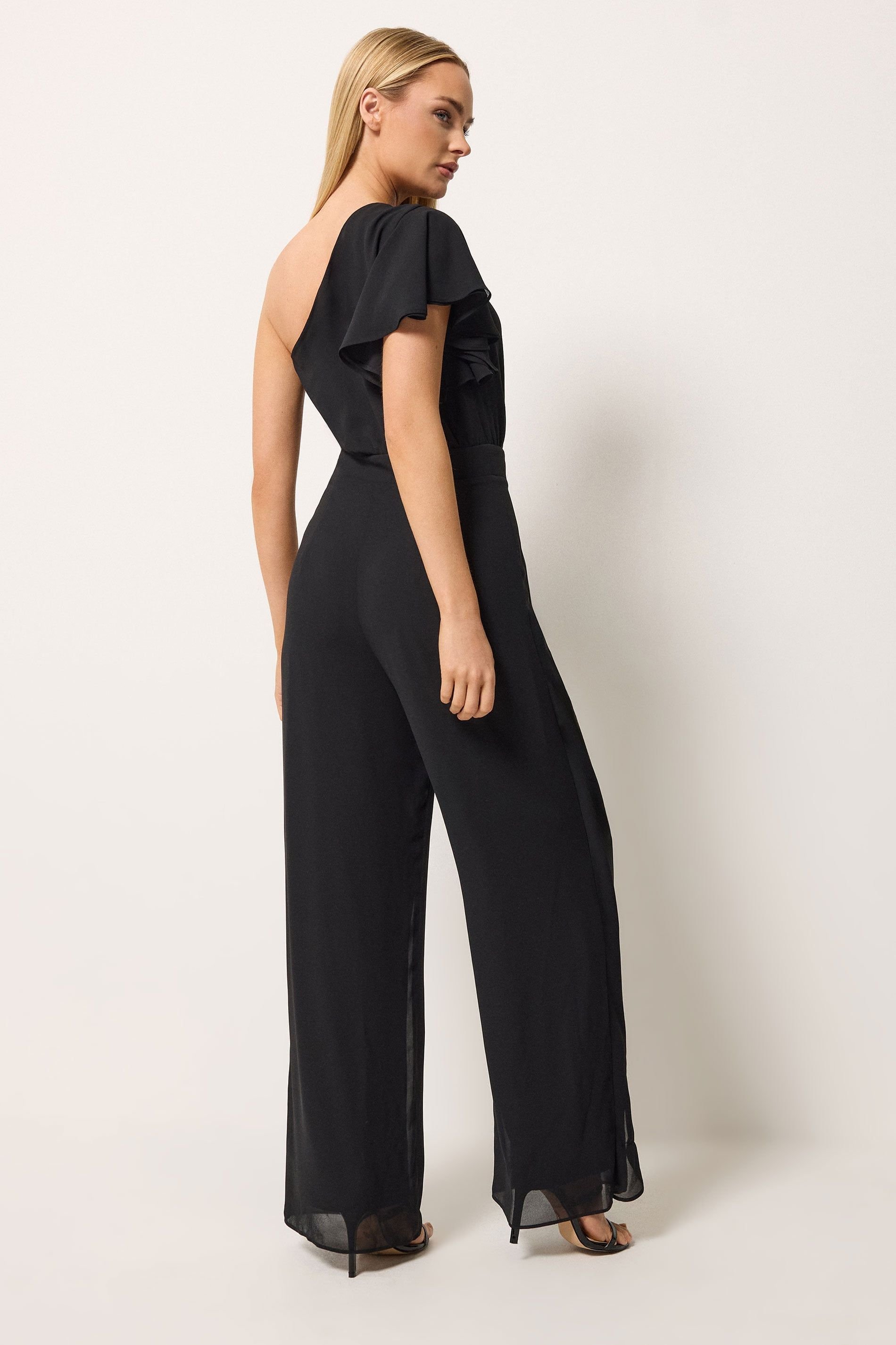 Star By Julien Macdonald Star by Julien Macdonald Women's Wide Leg Corsage Jumpsuit in Black - 3