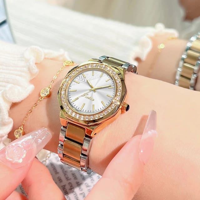 Emma Loves Diamonds Emma Loves Diamonds Women's Madison Watches Swiss Quartz Watch Gold with a 2 Tone Bracelet - 3