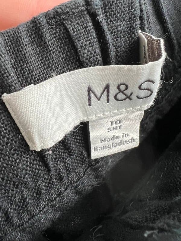 Marks & Spencer M&S 100% black trousers size 10 short