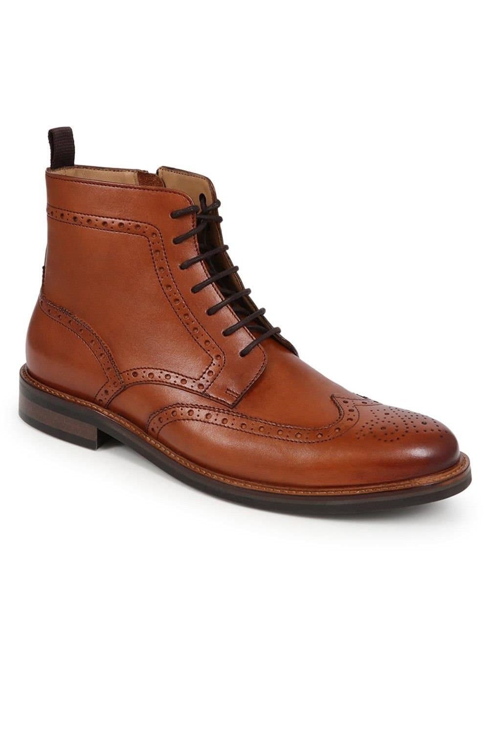 Jones Bootmaker Jones Bootmaker Men's Fletcher Leather Boots in Tan