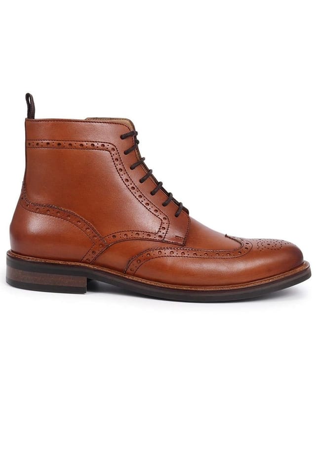 Jones Bootmaker Jones Bootmaker Men's Fletcher Leather Boots in Tan - 2