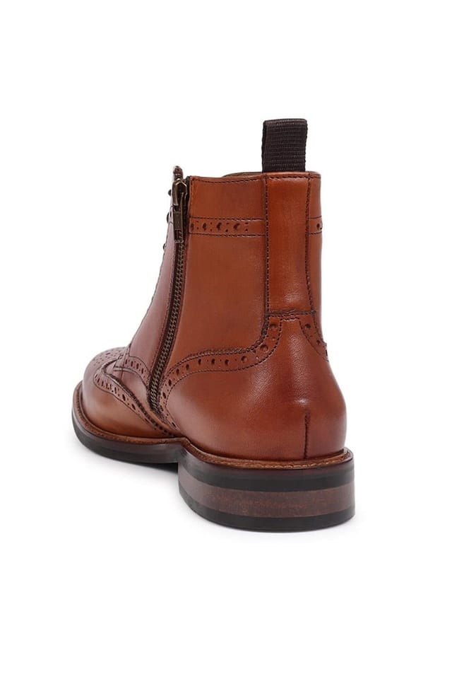Jones Bootmaker Jones Bootmaker Men's Fletcher Leather Boots in Tan - 3